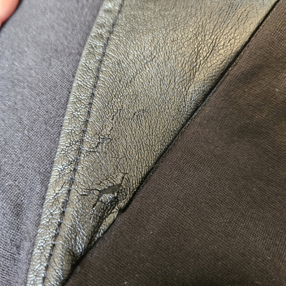 Mexx Metropolitan Leather Accent Leggings Stretchy Pants Size 8 - Picture 6 of 6